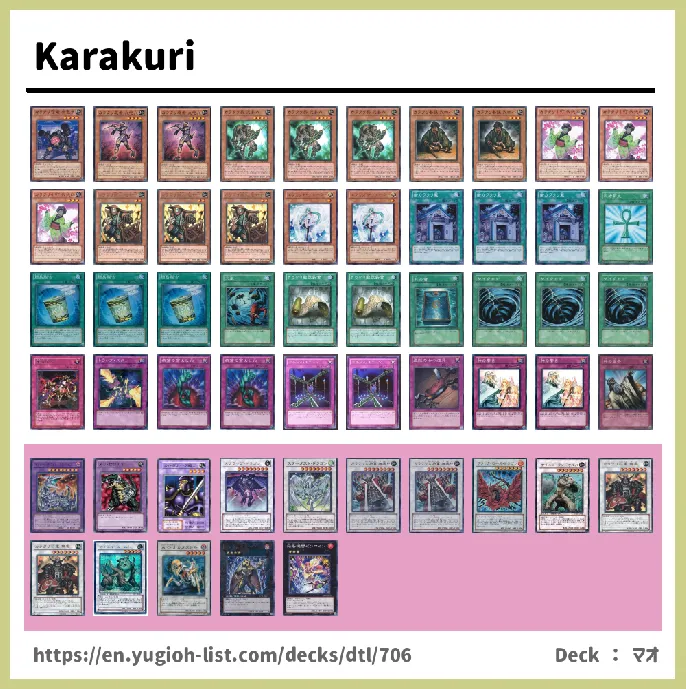 Karakuri Deck List Image