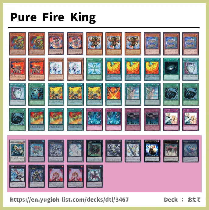 Fire King Deck List Image