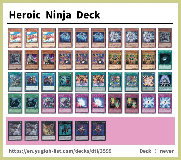 Heroic Challenger, Heroic Champion Deck List Image