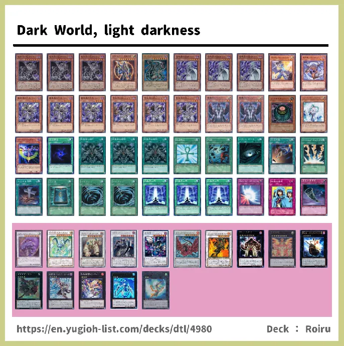 Dark World Deck List Image