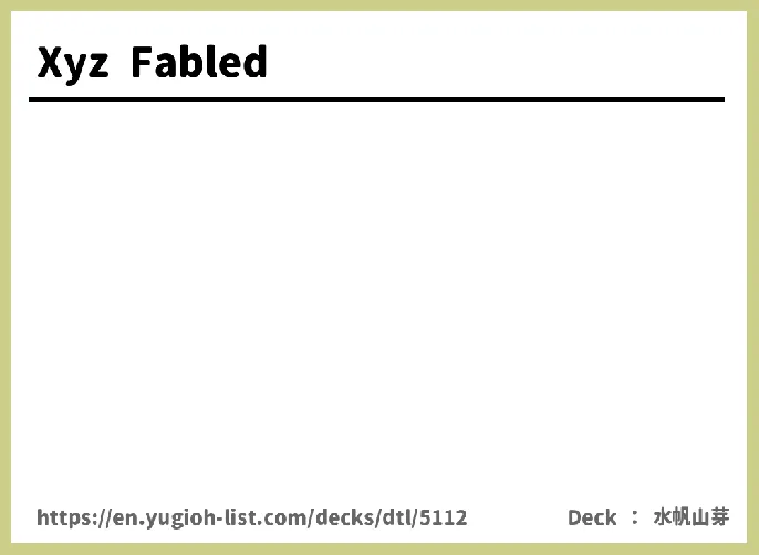 Fabled Deck List Image