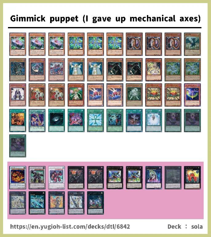 Gimmick Puppet Deck List Image