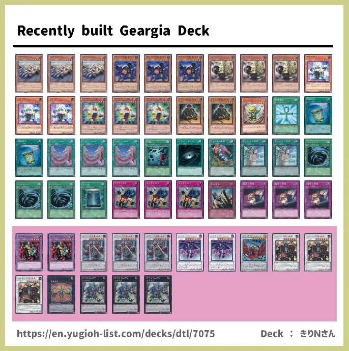 Geargia Deck List Image