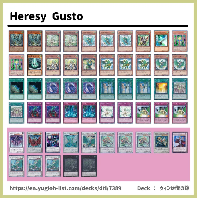 Gusto Deck List Image