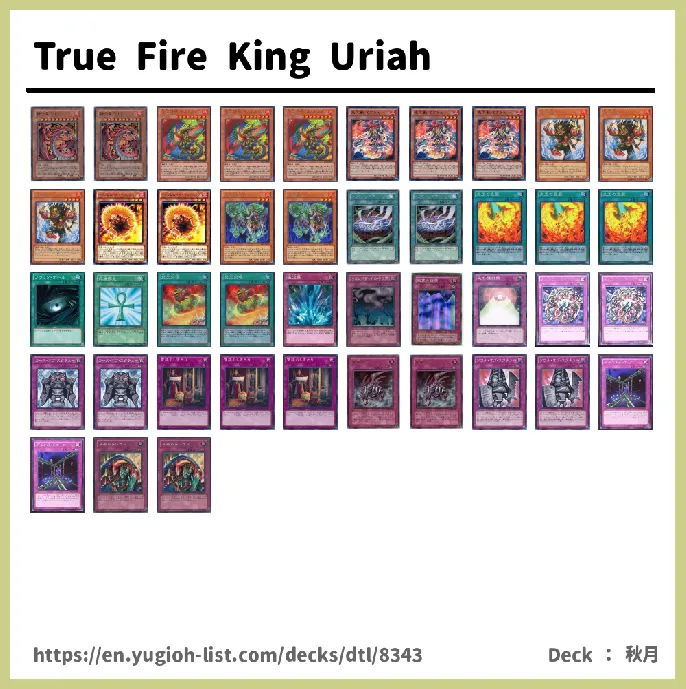 Fire King Deck List Image