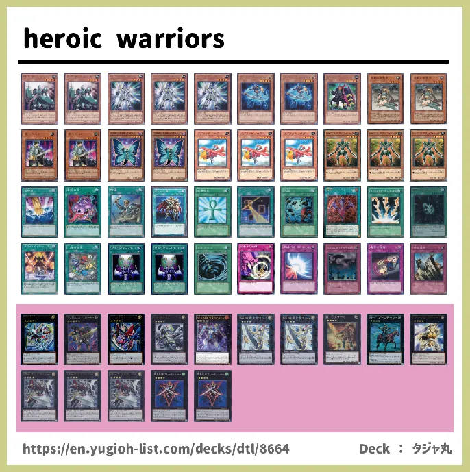 Heroic Challenger, Heroic Champion Deck List Image