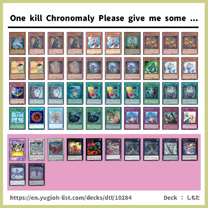 Chronomaly Deck List Image