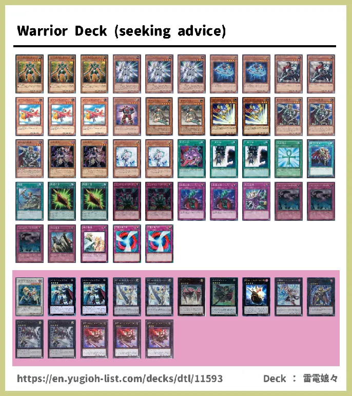 Warrior Deck List Image