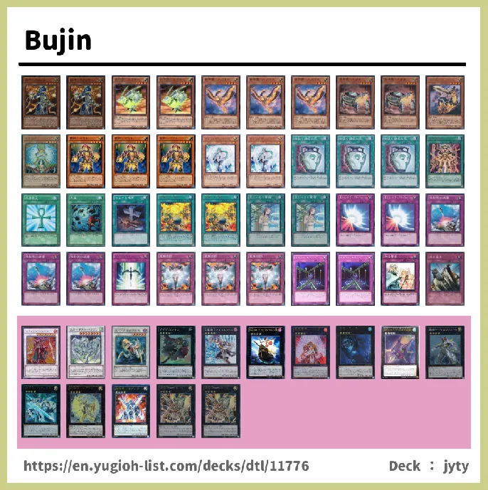 Bujin, Bujinki, Bujintei, Bujingi Deck List Image