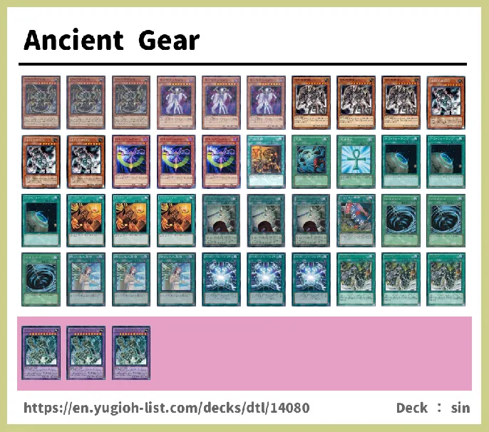 Ancient Gear Deck List Image