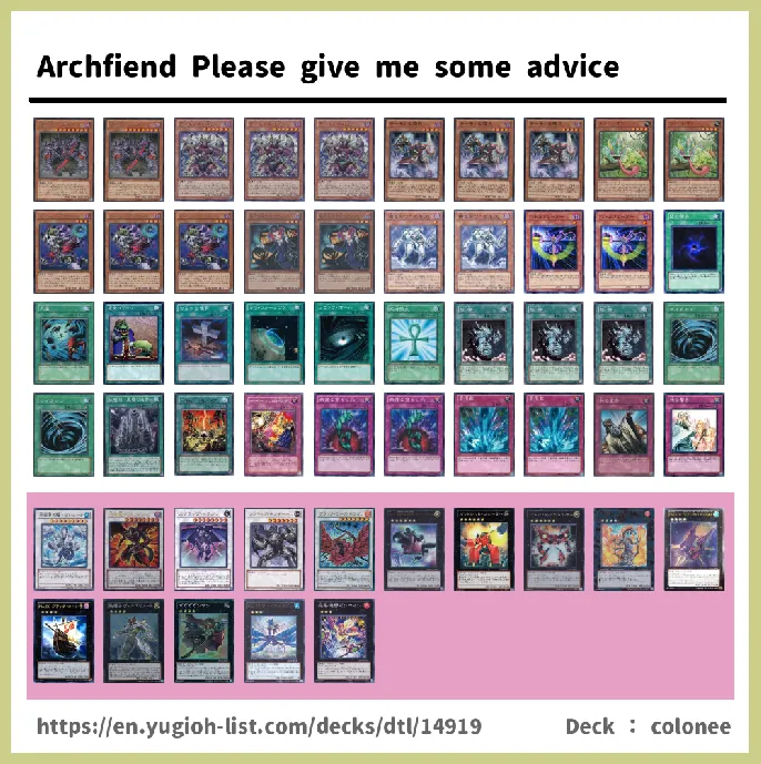 Archfiend Deck List Image