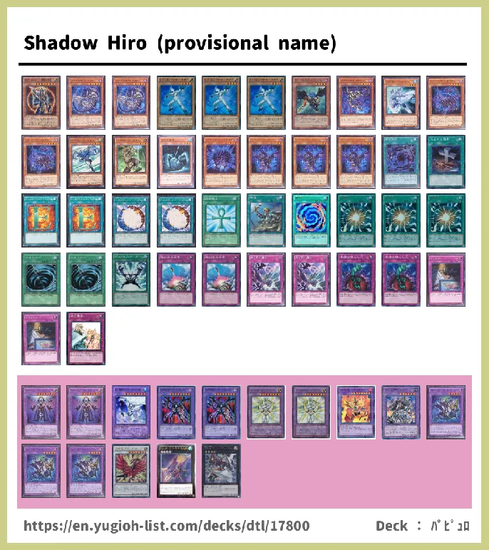 Elemental HERO Deck List Image