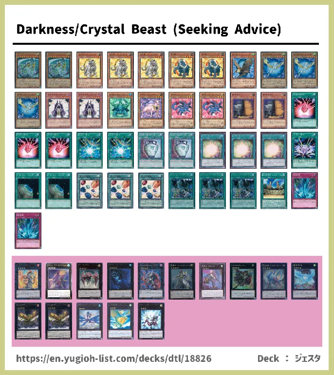 Crystal Beast, Advanced Crystal Beast Deck List Image