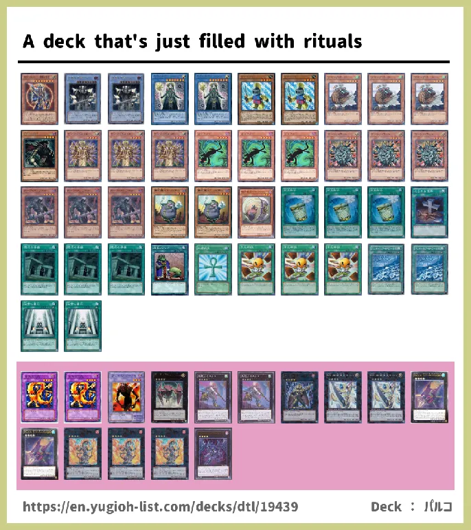 Ritual Monster Deck List Image