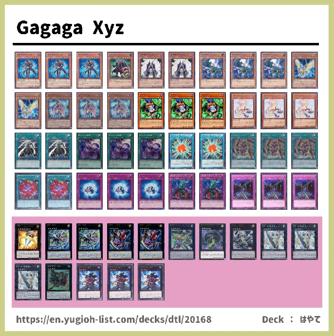 Gagaga Deck List Image