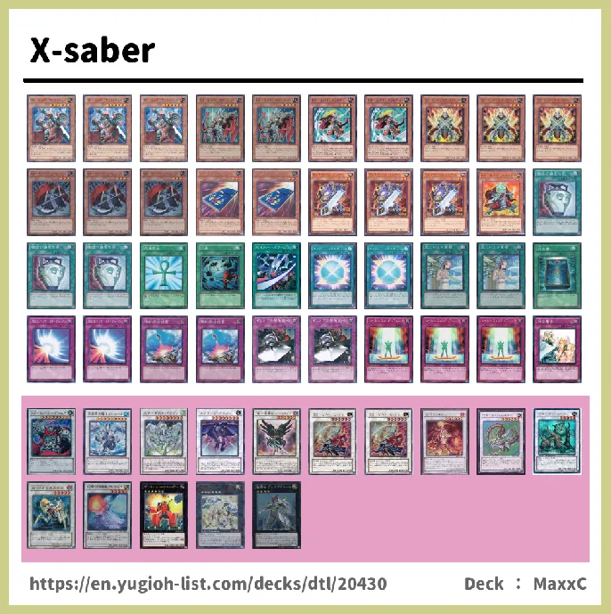 X-Saber Deck List Image