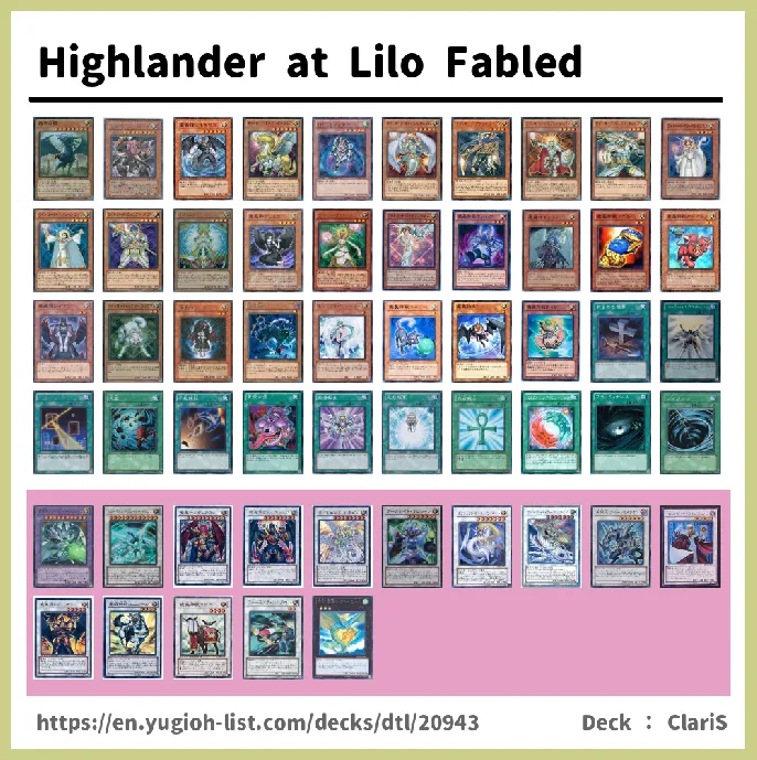 LIGHT Deck List Image