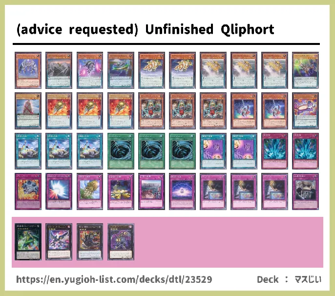 Qliphort, Apoqliphort Deck List Image