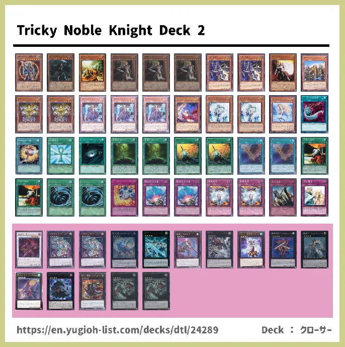 Noble Knight, Noble Arms Deck List Image