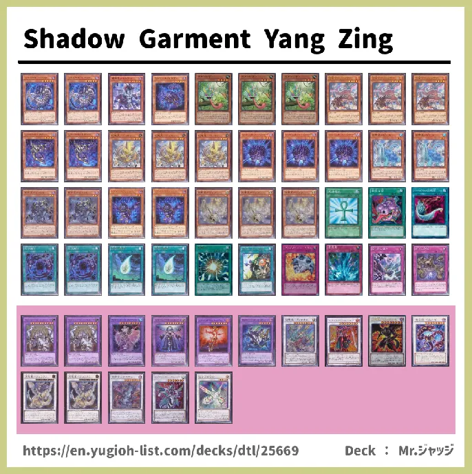 Yang Zing Deck List Image