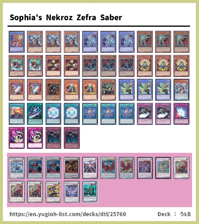 X-Saber Deck List Image