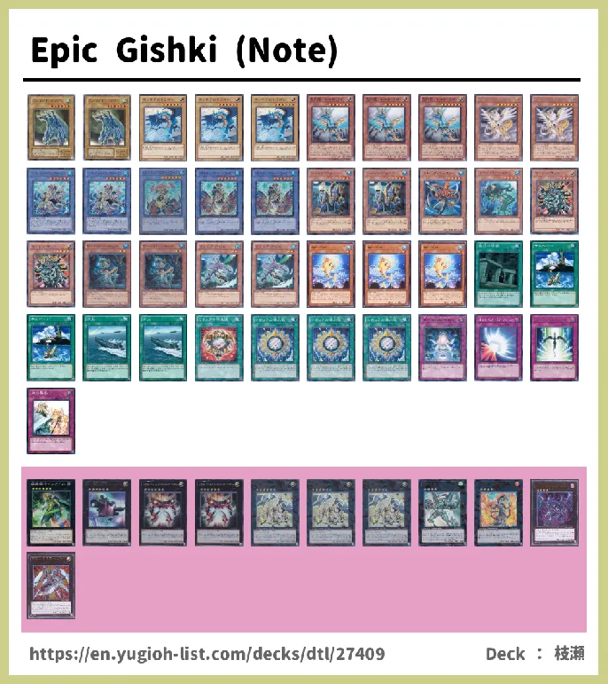 Gishki, Aquamirror Deck List Image