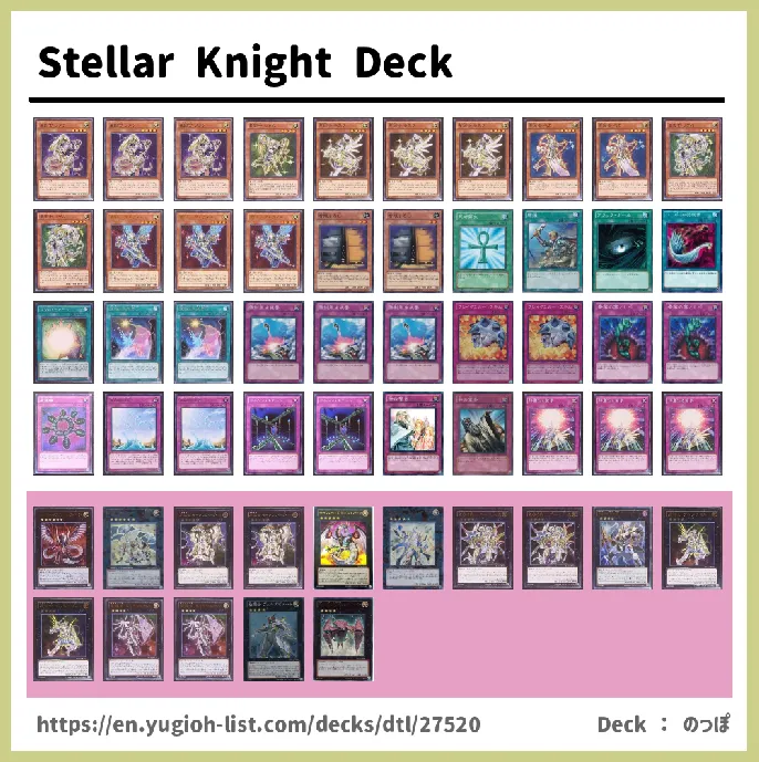 Satellarknight, Stellarknight Deck List Image