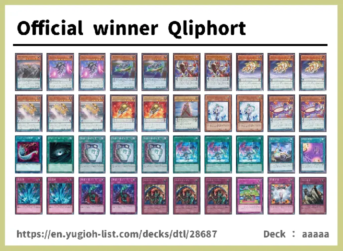 Qliphort, Apoqliphort Deck List Image