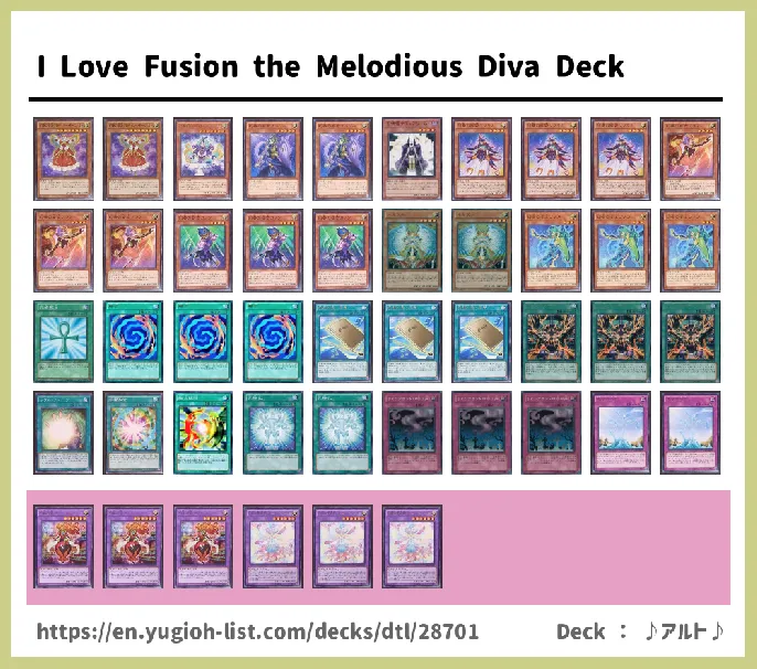 the Melodious Diva Deck List Image