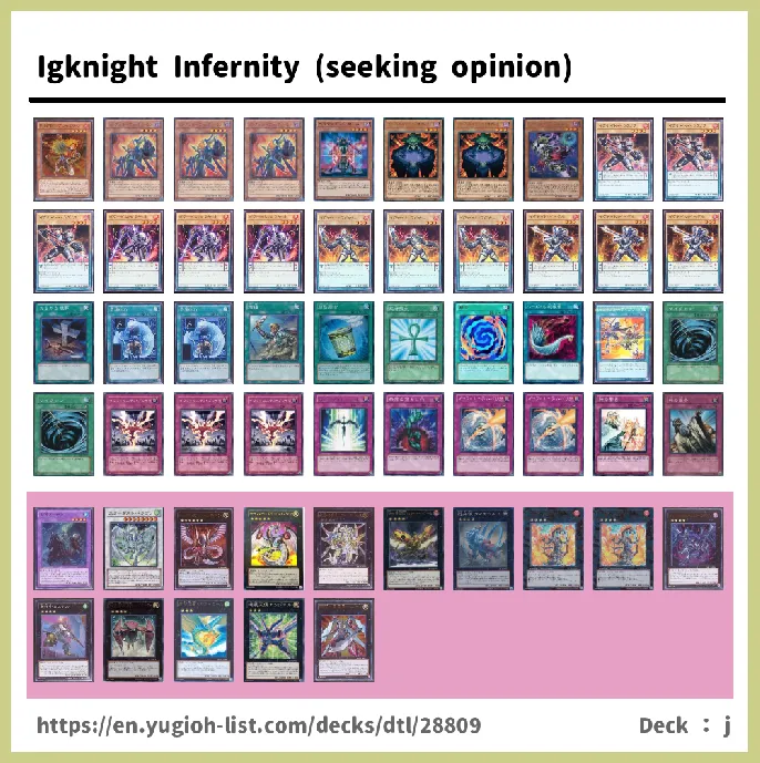 Infernity Deck List Image