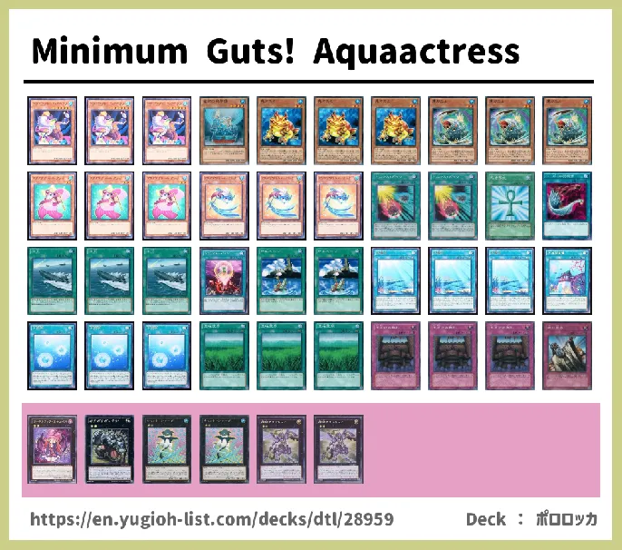 Aquaactress, Aquarium Deck List Image