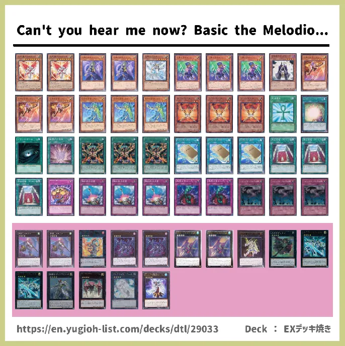 the Melodious Diva Deck List Image