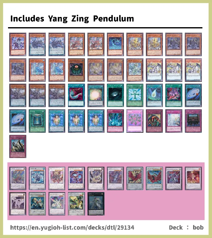 Yang Zing Deck List Image