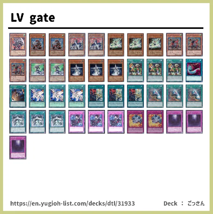 LV, Level Up! Deck List Image