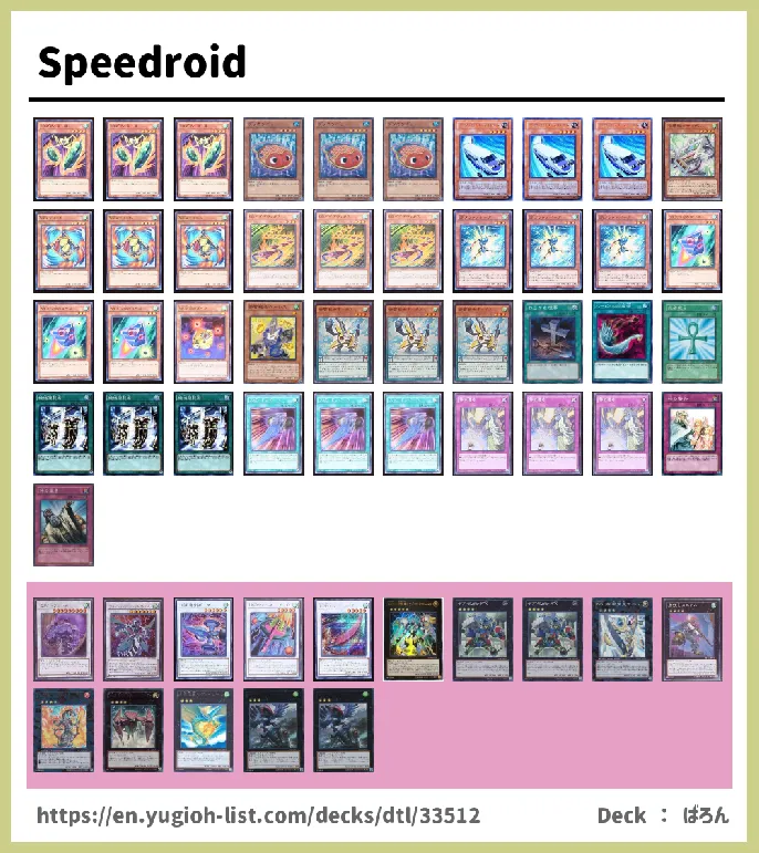 Speedroid Deck List Image