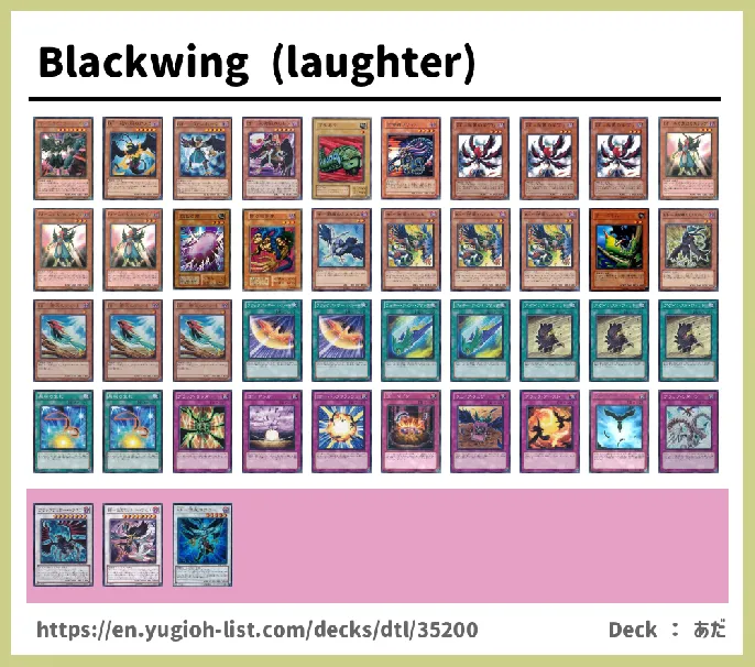 Blackwing Deck List Image