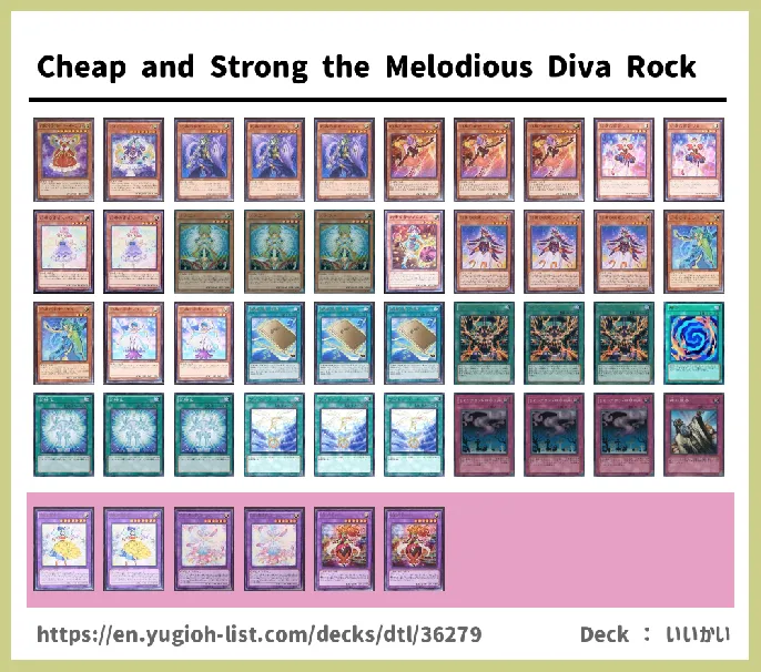 the Melodious Diva Deck List Image