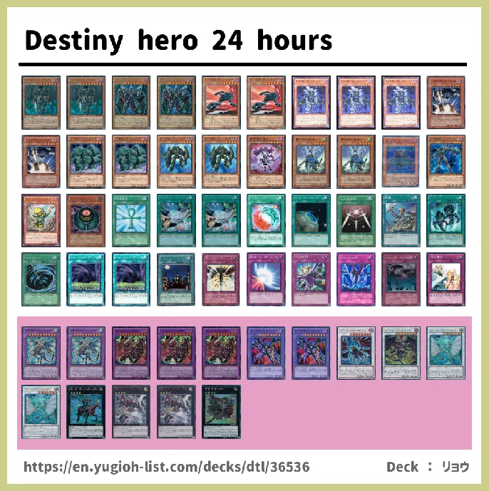 Destiny HERO Deck List Image