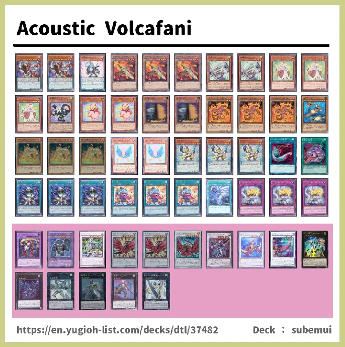 Volcanic Deck List Image