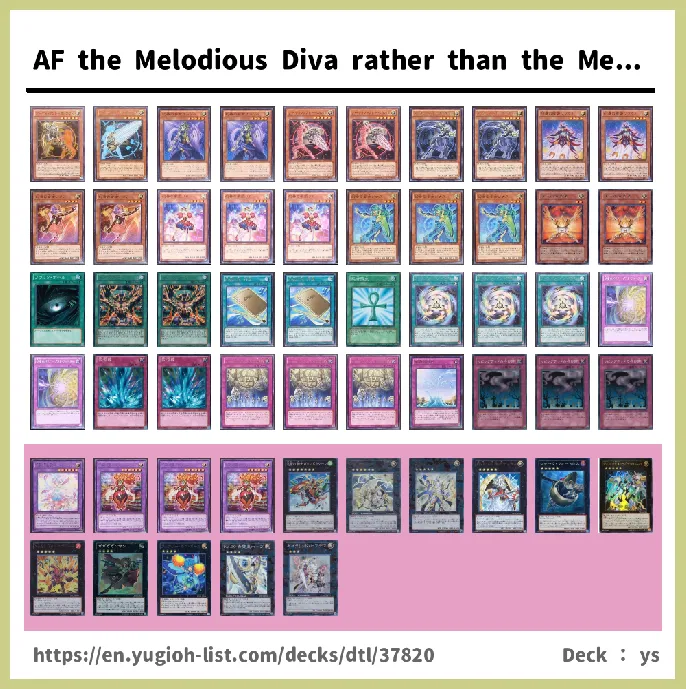 the Melodious Diva Deck List Image