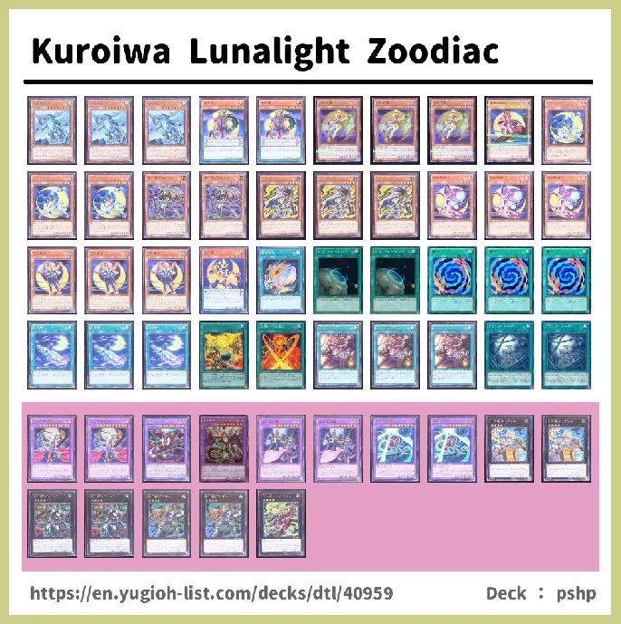 Lunalight Deck List Image