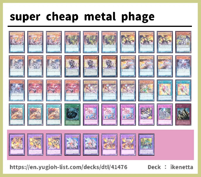 Metalfoes, Heavymetalfoes, Raremetalfoes, Fullmetalfoes, Parametalfoes Deck List Image