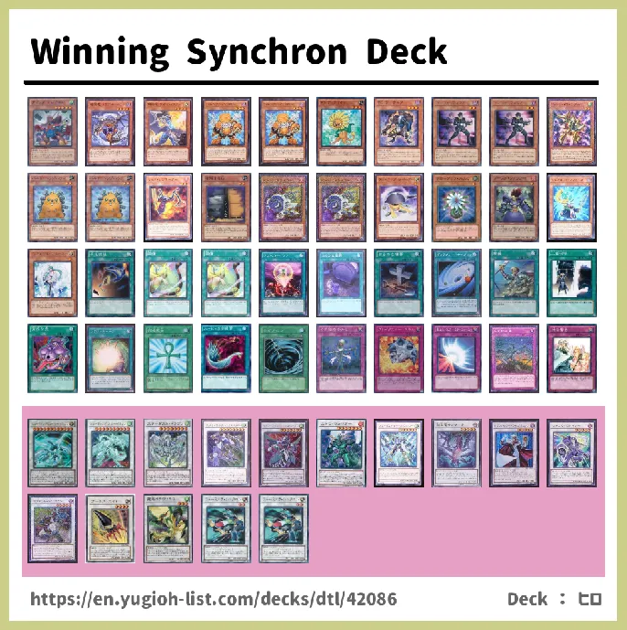 Synchro Monster Deck List Image