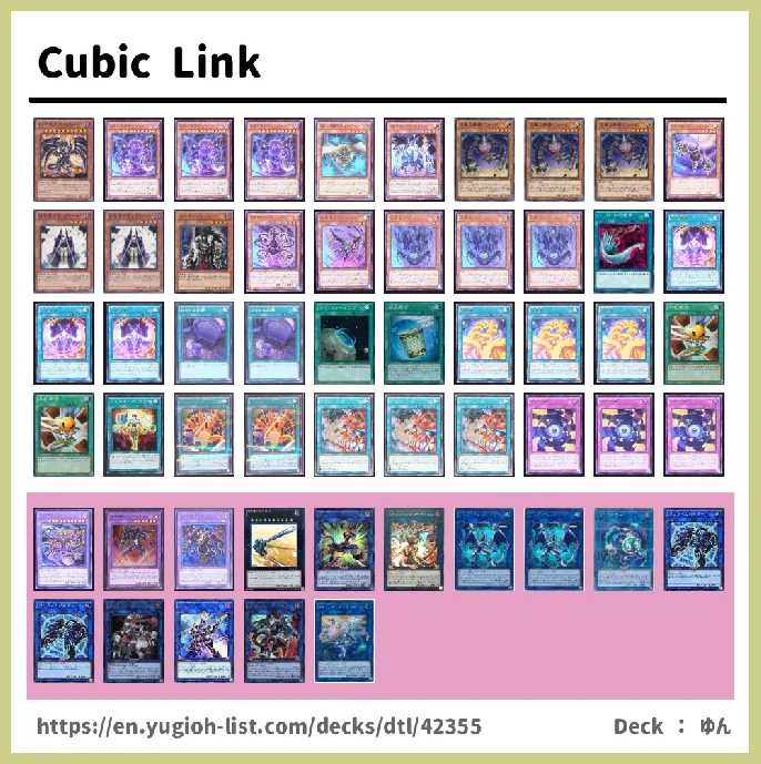 Link Monster Deck List Image