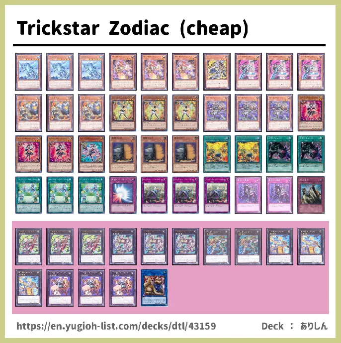 Zoodiac Deck List Image