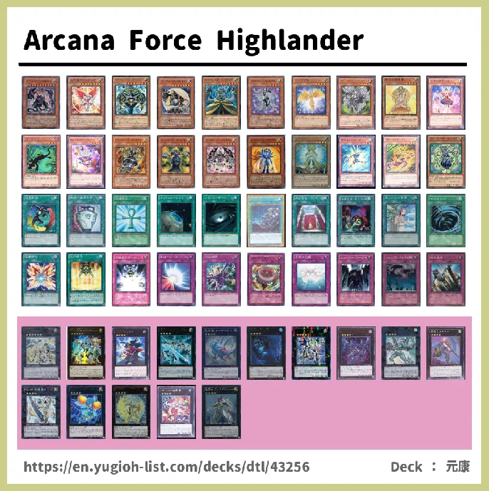 Arcana Force Deck List Image