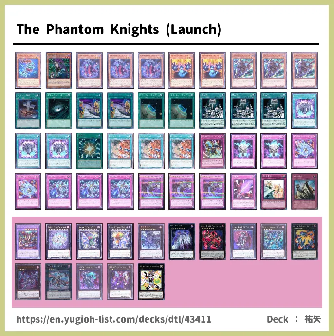 The Phantom Knights, Phantom Deck List Image