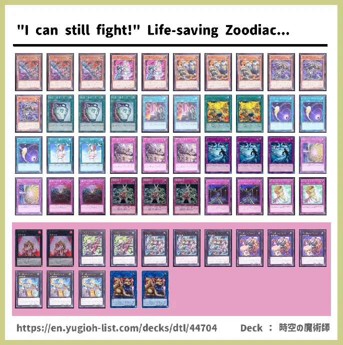 Zoodiac Deck List Image