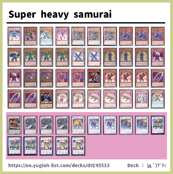 Superheavy Samurai  Deck List Image