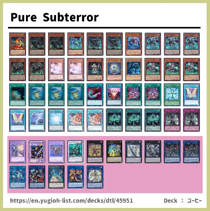 Subterror Deck List Image